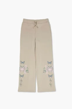 Girls Butterfly Graphic Sweatpants (Kids)