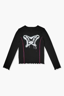 Girls Butterfly Graphic Top (Kids)