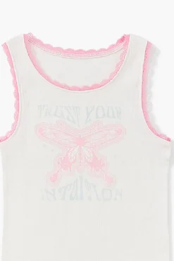 Girls Butterfly Graphic Tank Top (Kids)