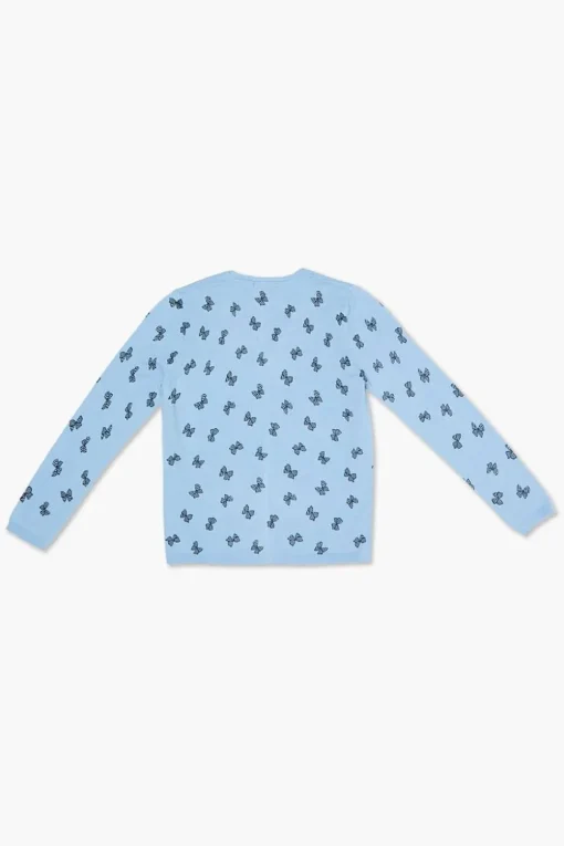 Girls Butterfly Print Cardigan Sweater (Kids)