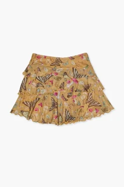 Girls Butterfly Print Skirt (Kids)