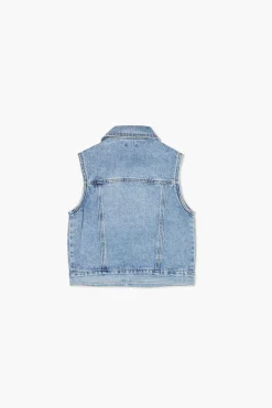 Girls Button-Up Denim Vest (Kids)