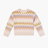 Girls Chevron Fuzzy-Knit Sweater (Kids)