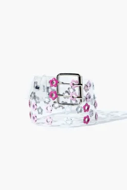 Girls Clear Flower Hip Belt (Kids)
