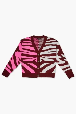 Girls Colorblock Zebra Cardigan (Kids)