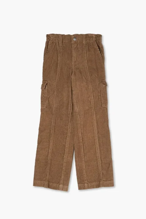 Girls Corduroy Cargo Pants (Kids)