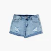 Girls Distressed Denim Shorts (Kids)