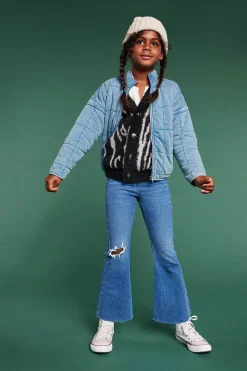 Girls Distressed Flare Jeans (Kids)