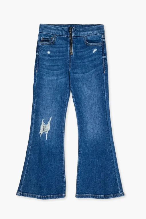 Girls Distressed Flare Jeans (Kids)