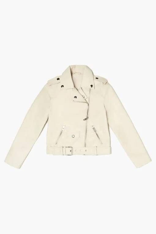 Girls Faux Leather Moto Jacket (Kids)