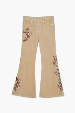 Girls Floral Corduroy Pants (Kids)