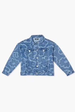 Girls Floral Denim Shacket (Kids)