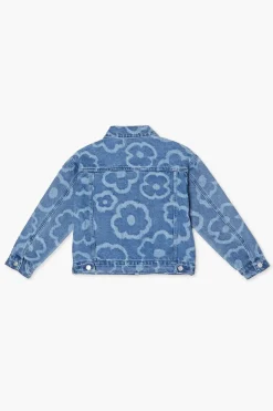 Girls Floral Denim Shacket (Kids)