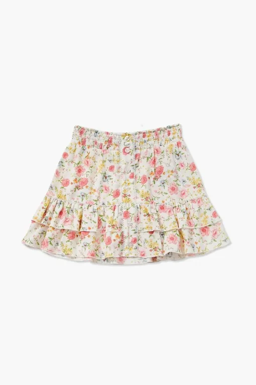 Girls Floral Flounce Skirt (Kids)