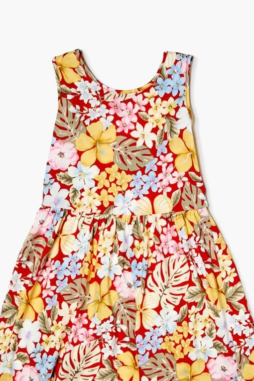 Girls Floral Print Dress (Kids)