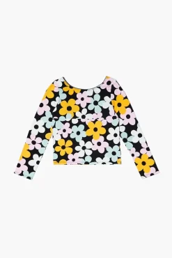 Girls Floral Print Long-Sleeve Top (Kids)