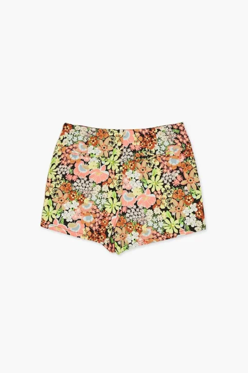 Girls Floral Print Shorts (Kids)
