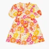 Girls Floral Puff-Sleeve Dress (Kids)