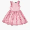 Girls Glitter Ruffle-Trim Dress (Kids)