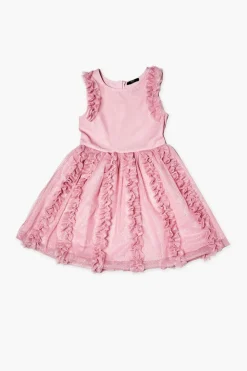 Girls Glitter Ruffle-Trim Dress (Kids)