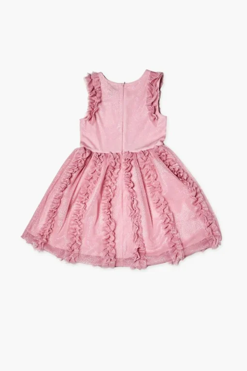 Girls Glitter Ruffle-Trim Dress (Kids)