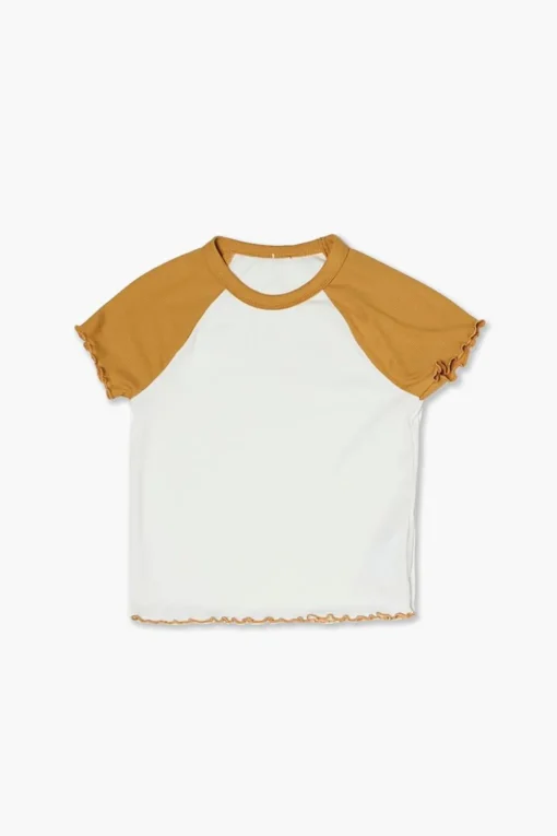 Girls Lettuce-Edge Raglan Tee (Kids)