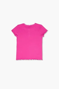 Girls Lettuce-Edge Top (Kids)