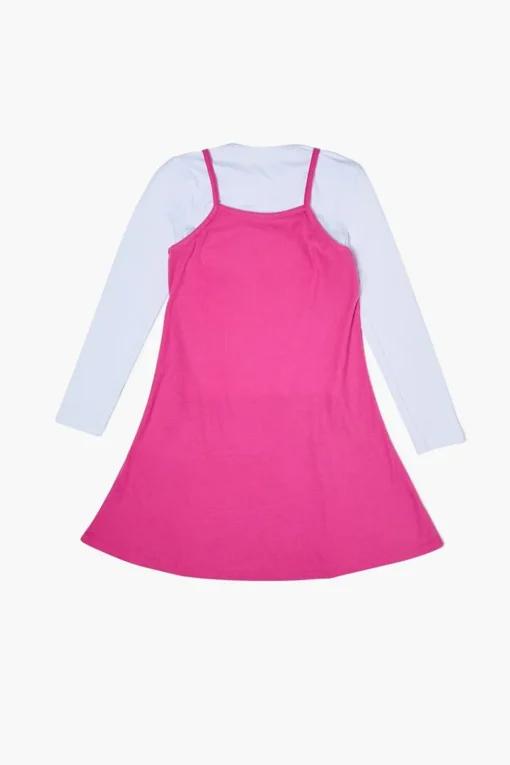 Girls Long-Sleeve Combo Dress (Kids)