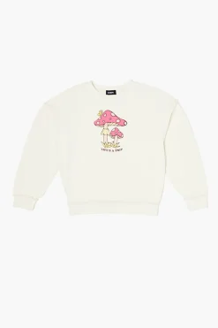 Girls Mushroom Graphic Pullover (Kids)