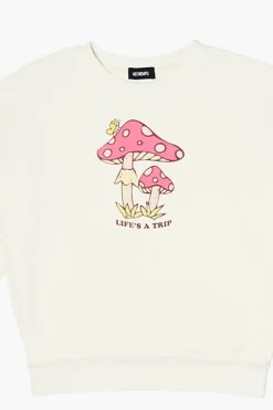 Girls Mushroom Graphic Pullover (Kids)