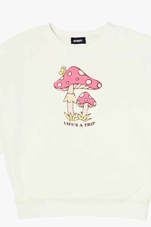 Girls Mushroom Graphic Pullover (Kids)