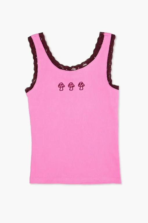 Girls Mushroom Graphic Tank Top (Kids)