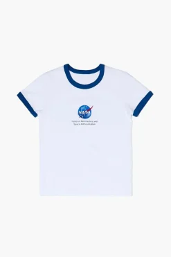 Girls Nasa Graphic Ringer Tee (Kids)