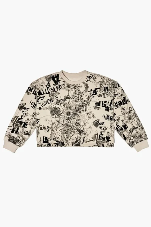 Girls Nature Graphic Cropped Pullover (Kids)