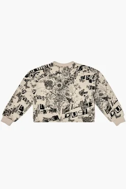 Girls Nature Graphic Cropped Pullover (Kids)