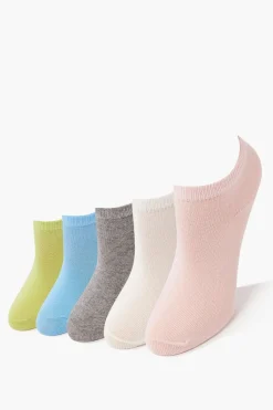 Girls Organically Grown Cotton Socks - 5 Pack (Kids)