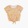 Girls Paisley Print Knotted Tee (Kids)