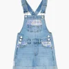 Girls Patchwork Overall Shorts (Kids)