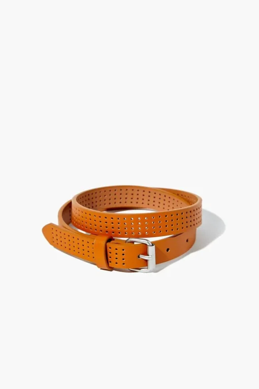 Girls Perforated Faux Leather Belt (Kids)