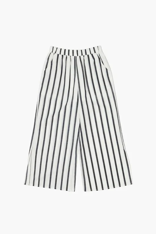 Girls Pinstriped Wide-Leg Pants (Kids)