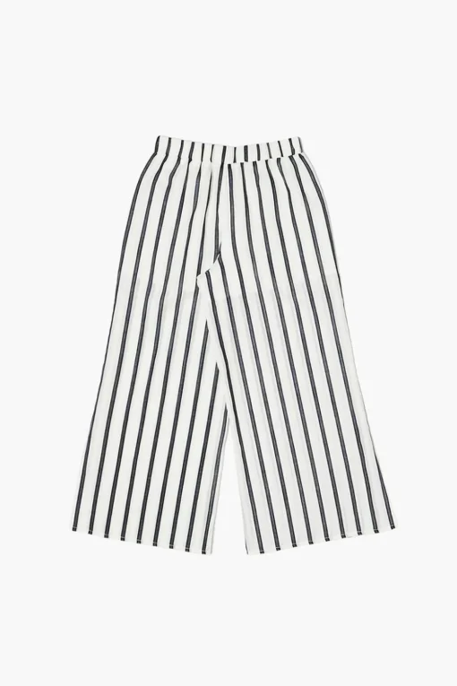 Girls Pinstriped Wide-Leg Pants (Kids)