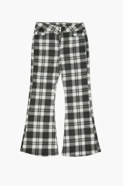 Girls Plaid Flare Pants (Kids)