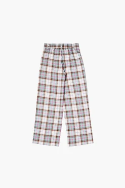 Girls Plaid Straight-Leg Pants (Kids)