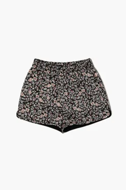 Girls Quilted Floral Print Shorts (Kids)