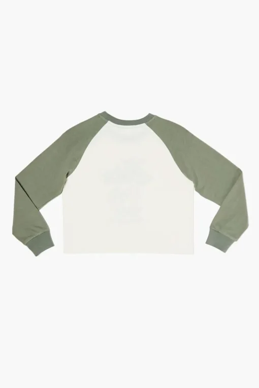 Girls Raglan Mushroom Graphic Tee (Kids)