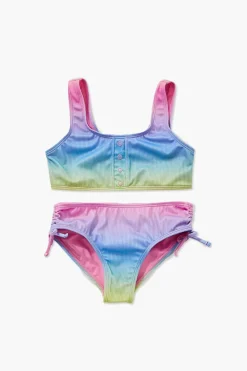 Girls Rainbow Henley Bikini Set (Kids)