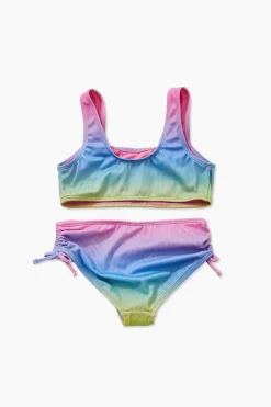 Girls Rainbow Henley Bikini Set (Kids)