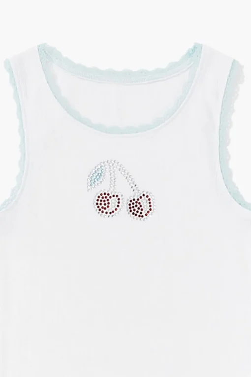Girls Rhinestone Cherry Tank Top (Kids)