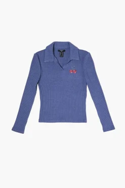 Girls Ribbed Cherry Top (Kids)