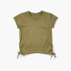 Girls Ruched Drawstring Tee (Kids)